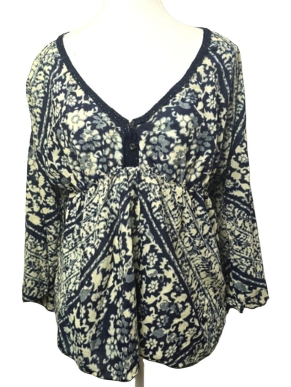 Denim & Supply Ralph Lauren Floral Bandana Medium Blouse Boho Cottagecore Casual